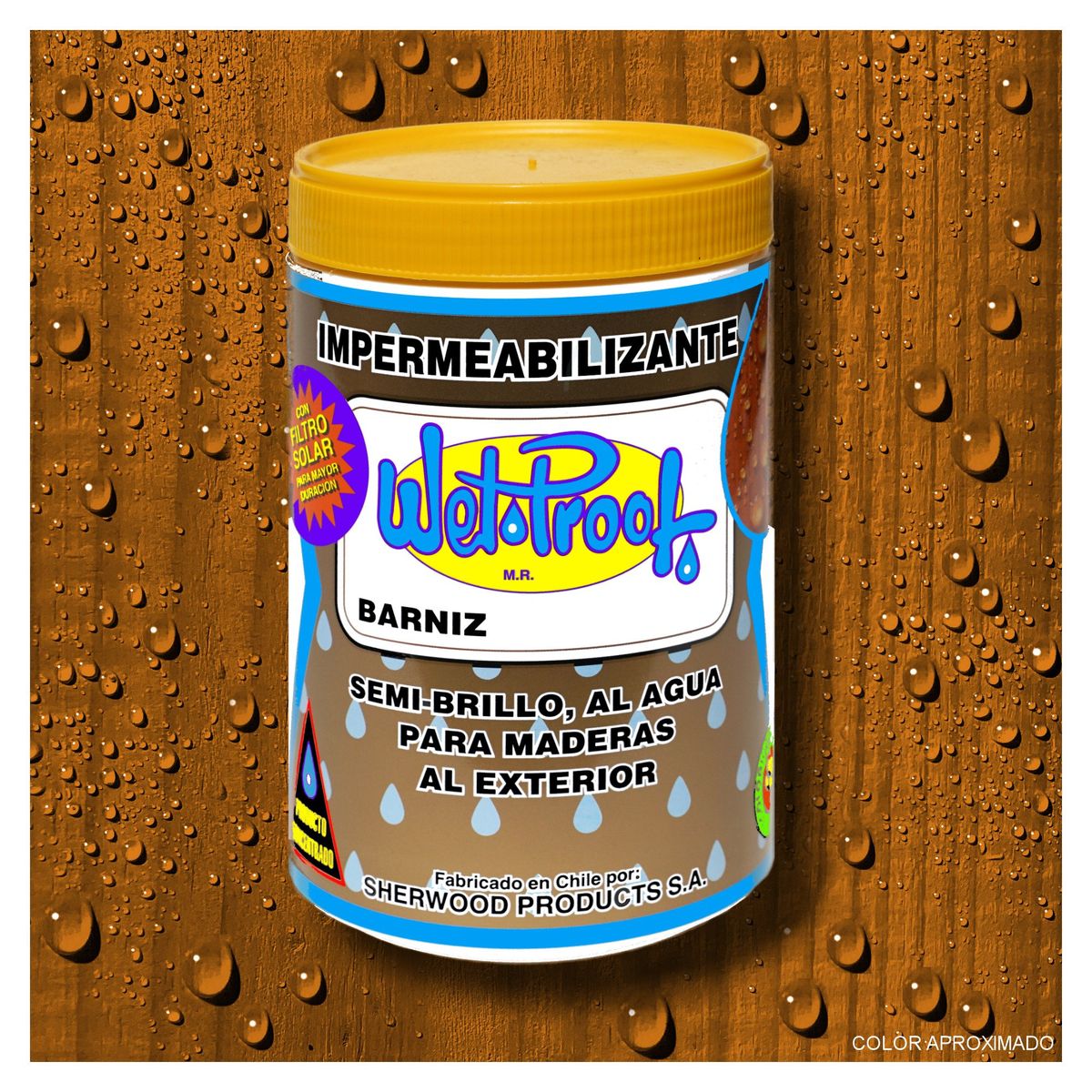 WETPROOF - BARNIZ MADERAS EXTERIOR IMPERMEABILIZANTE WET PROOF® SIENA 1-4 GALON