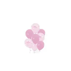 GENERICO - Set De Globos De Látex Nube Feliz Cumpleaños Rosa 8pcs