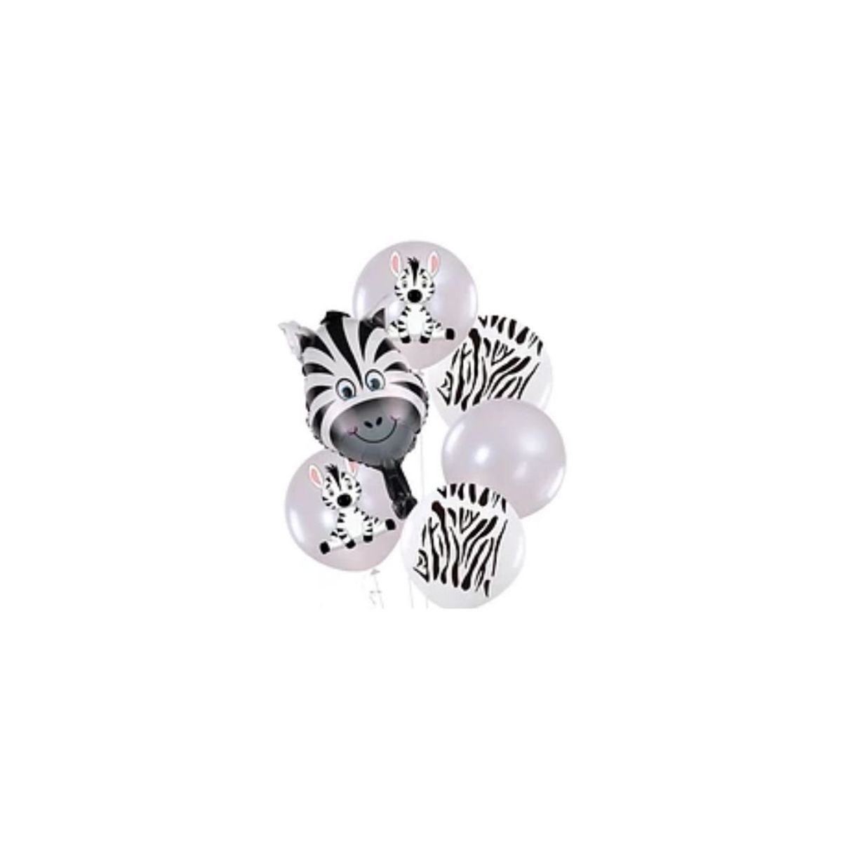 GENERICO - Set De Globos Estampado Cebra 6pcs