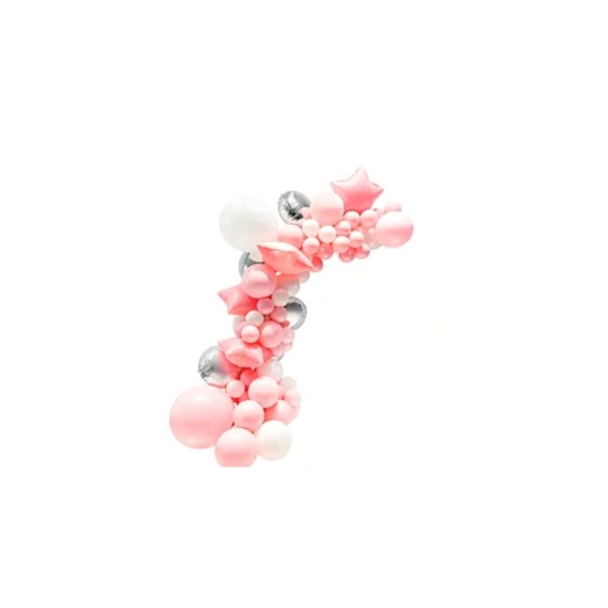 GENERICO - Set De Globos Látex Rosa Con Estrellas 68pcs