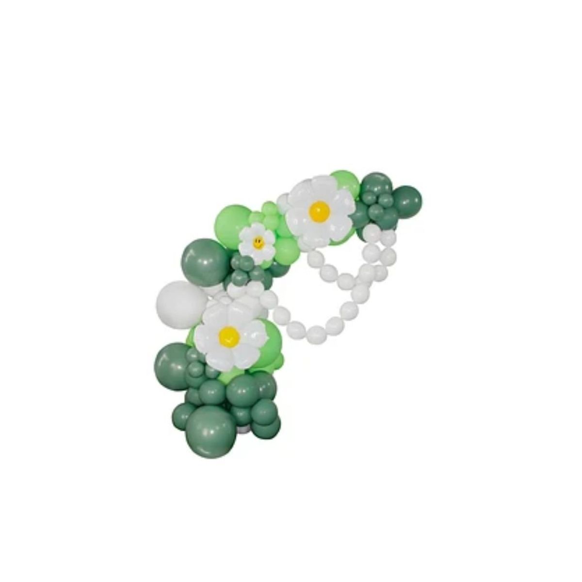 GENERICO - Arco De Globos Orgánico verde Con Flores 99pcs