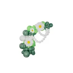 GENERICO - Arco De Globos Orgánico verde Con Flores 99pcs