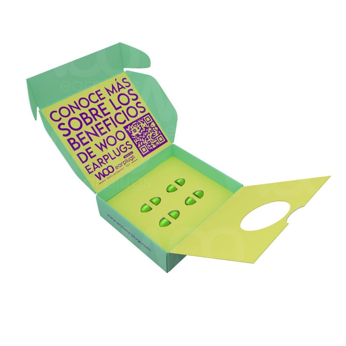 WOO EARPLUGS - Set Repuestos Woo Earplugs Kids - Verde