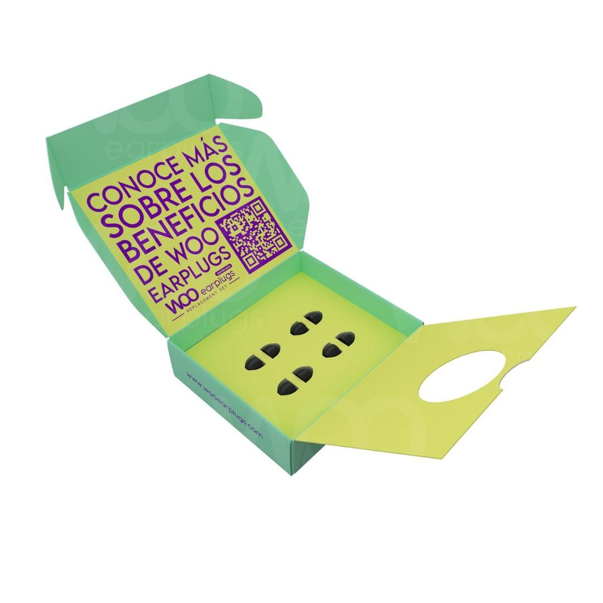 WOO EARPLUGS - Set Repuestos Woo Earplugs Kids - Negro
