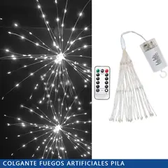 SUPERCENTER - Luces Led Navidad De Fuegos Artificiales Estrella Colgantes Blanco