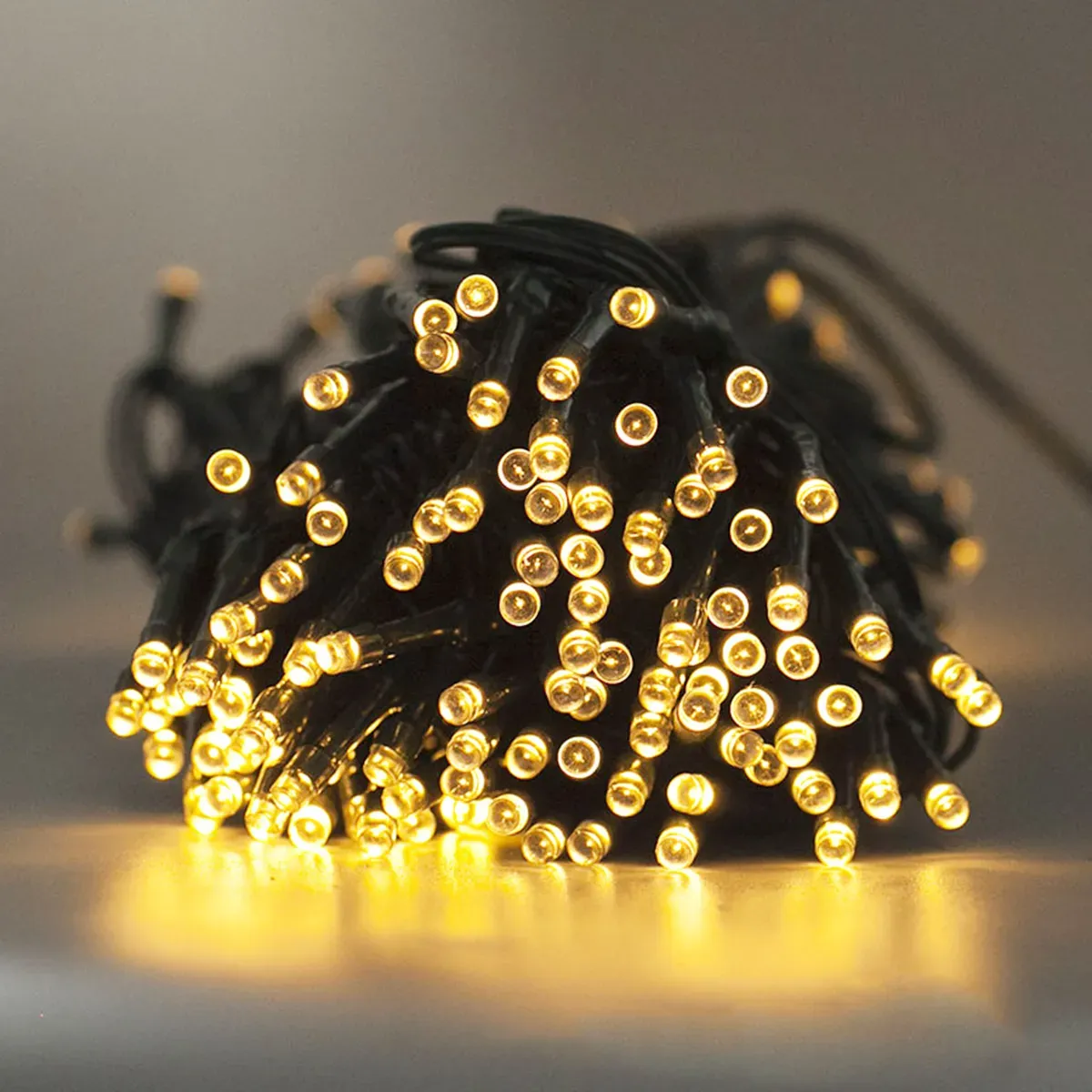 SUPERCENTER - Pack X2 Luces Guirnaldas Solares Navidad 100 Led 10 Metros Amarillo