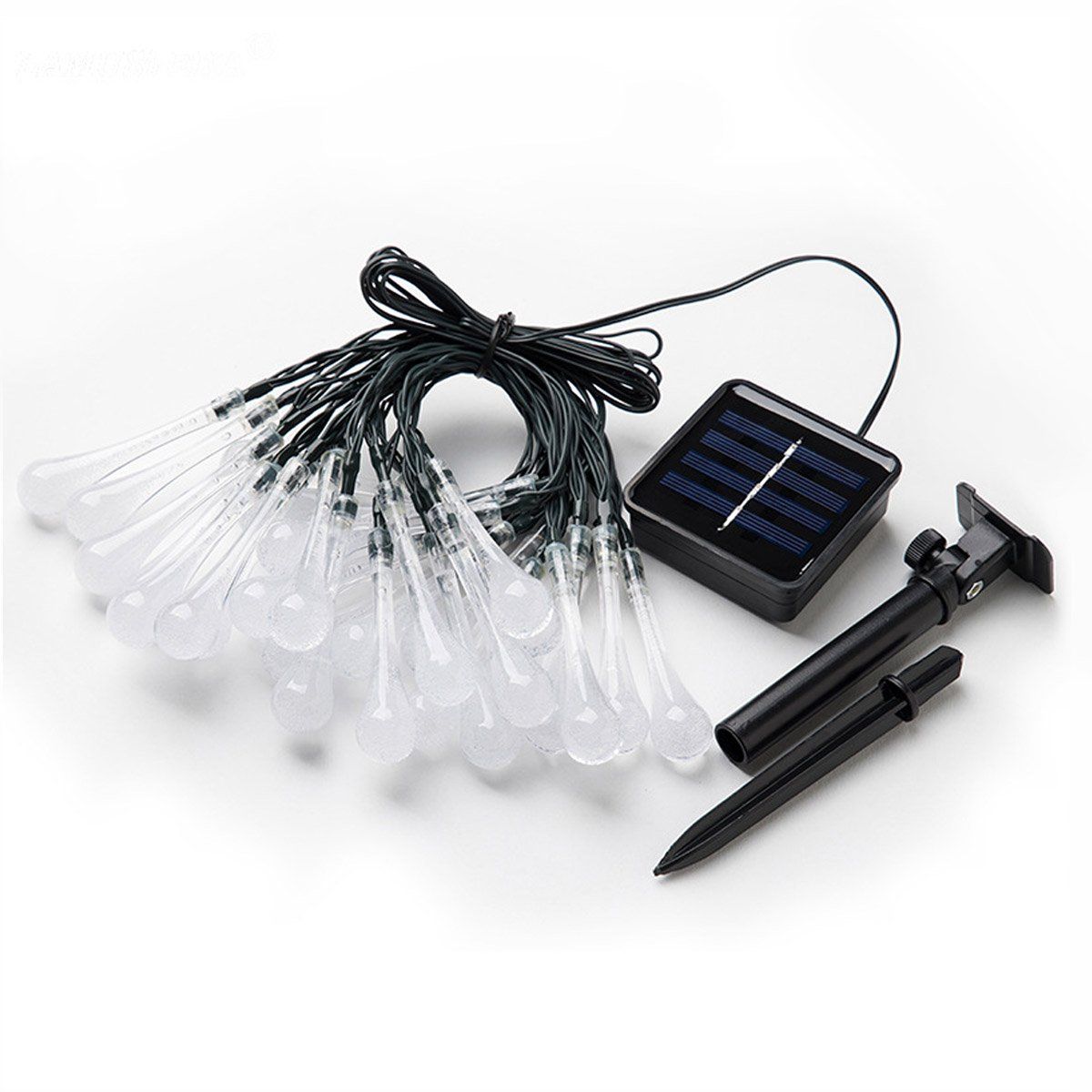 SUPERCENTER - Guirnalda Luces Solar Gotas De Agua Luces Decoracion Navidad Amarillo