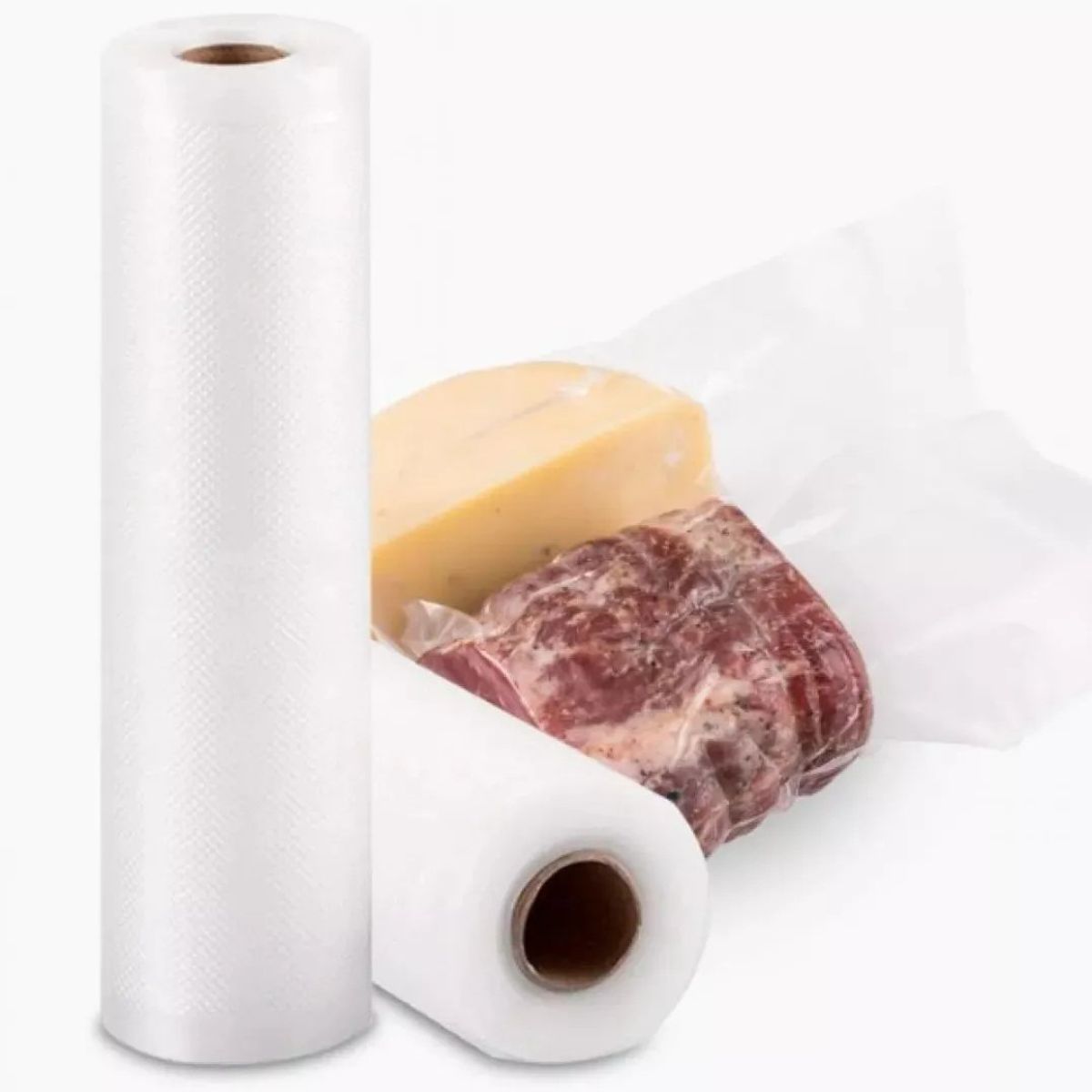 KUANGYE - 2 Rollos De Bolsas De Sellado Al Vacío 20cmx15m Para Alimentos