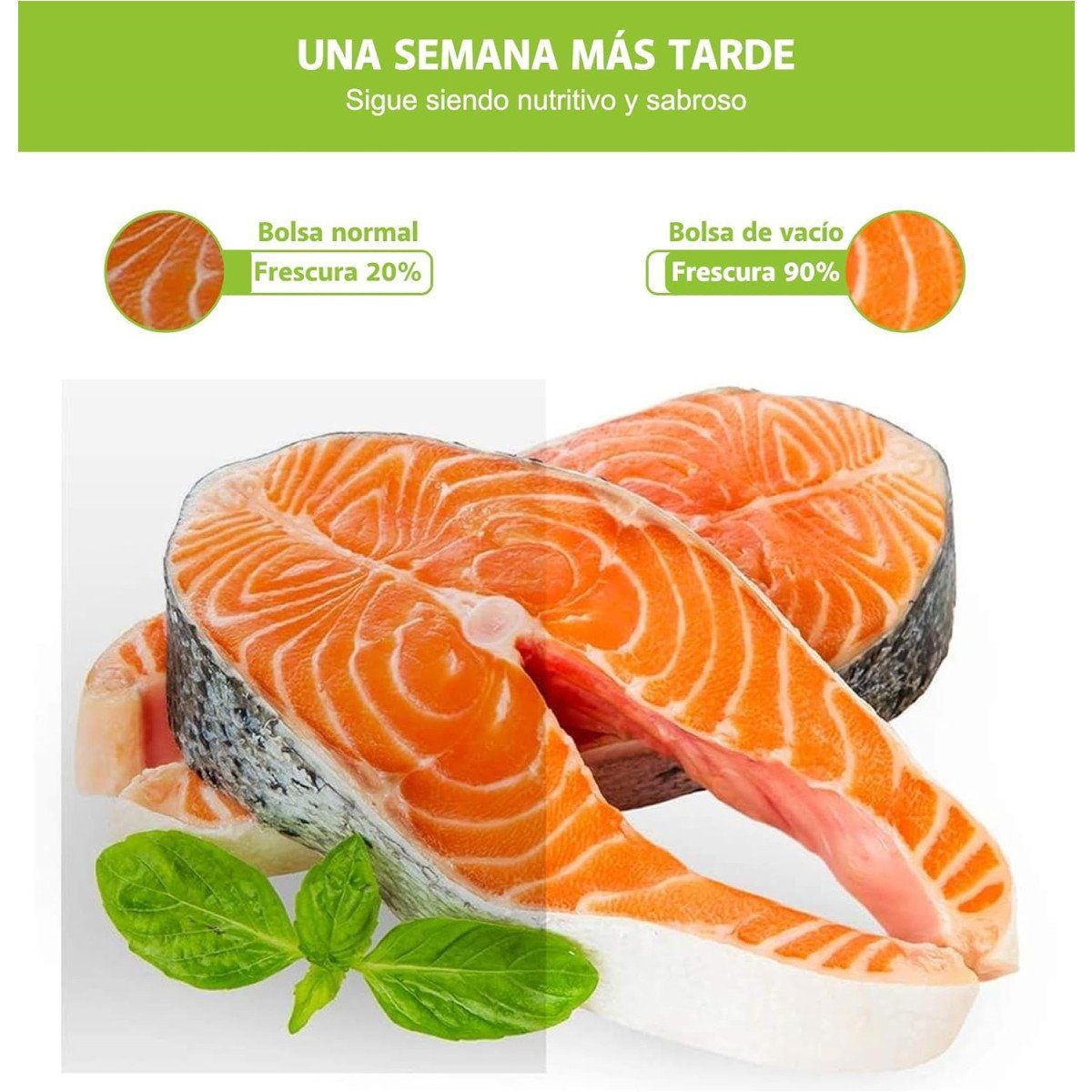 KUANGYE - 2 Rollos De Bolsas De Sellado Al Vacío 20cmx15m Para Alimentos