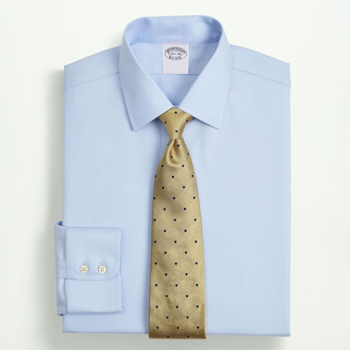 BROOKS BROTHERS - Camisa Supima Slim Non-Iron Celeste