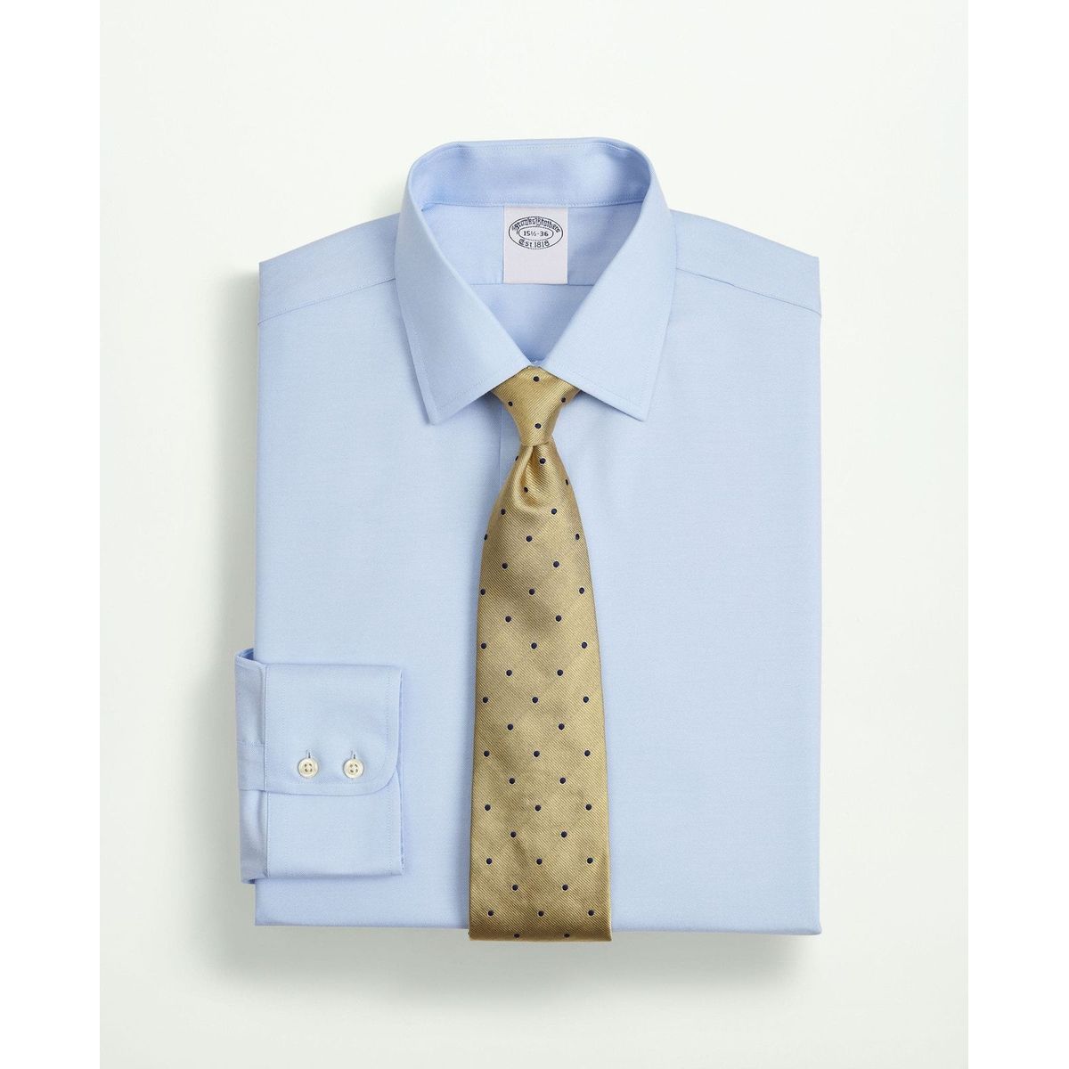 BROOKS BROTHERS - Camisa Supima Slim Non-Iron Celeste