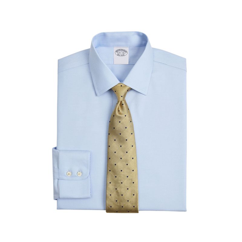 BROOKS BROTHERS - Camisa Supima Slim Non-Iron Celeste