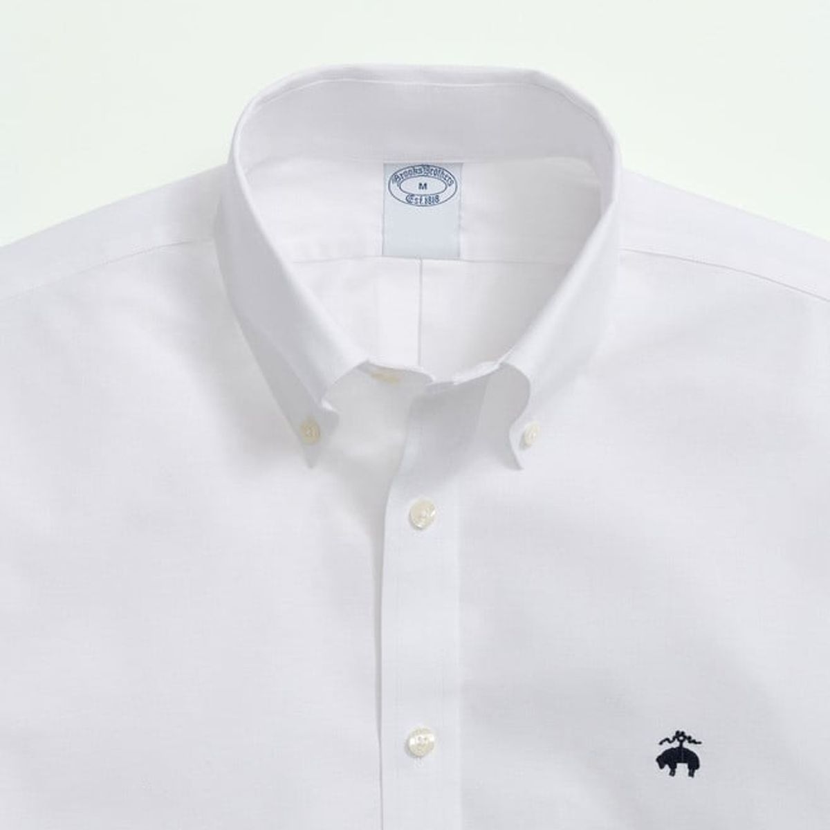 BROOKS BROTHERS - Camisa Non-Iron Oxford Contrast Blanco