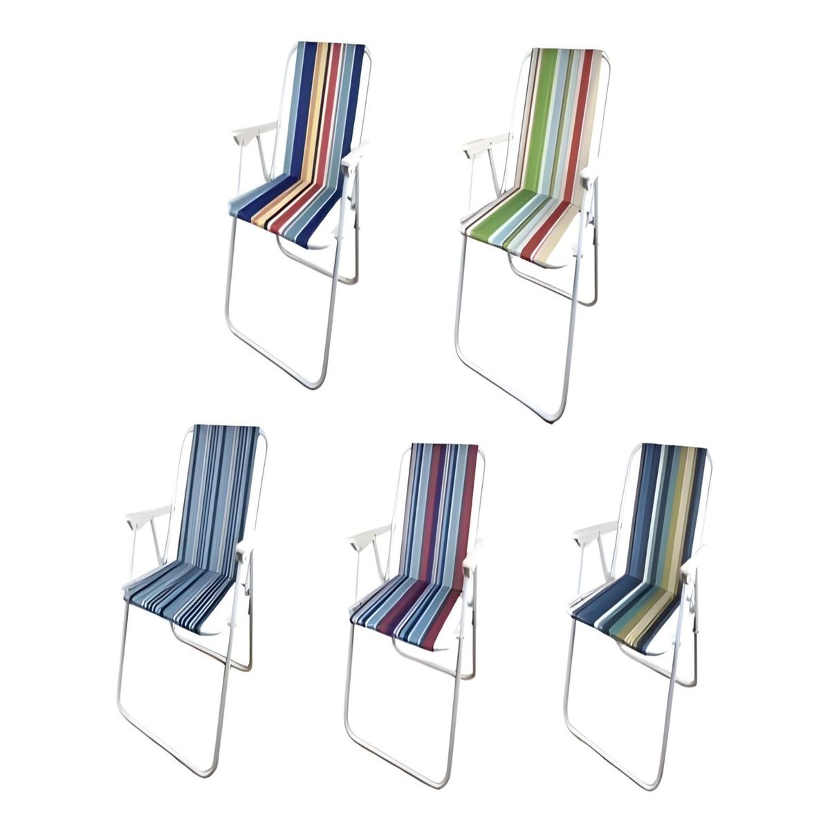 GENERICO - Pack 2 Sillas Playeras Plegables Livianas Camping