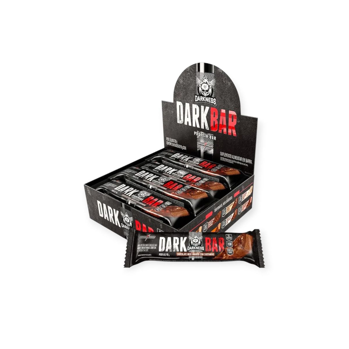 INTEGRALMEDICA - BOX 8 BARRAS DARKBAR PROTEIN BAR CHOCOLATE MEDIO AMARGO-INTEGRALMEDICA