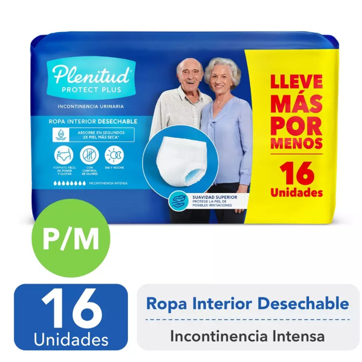 PLENITUD - ROPA INTERIOR ADULTO PLENITUD PROTECT P/M 4PQTS X 16