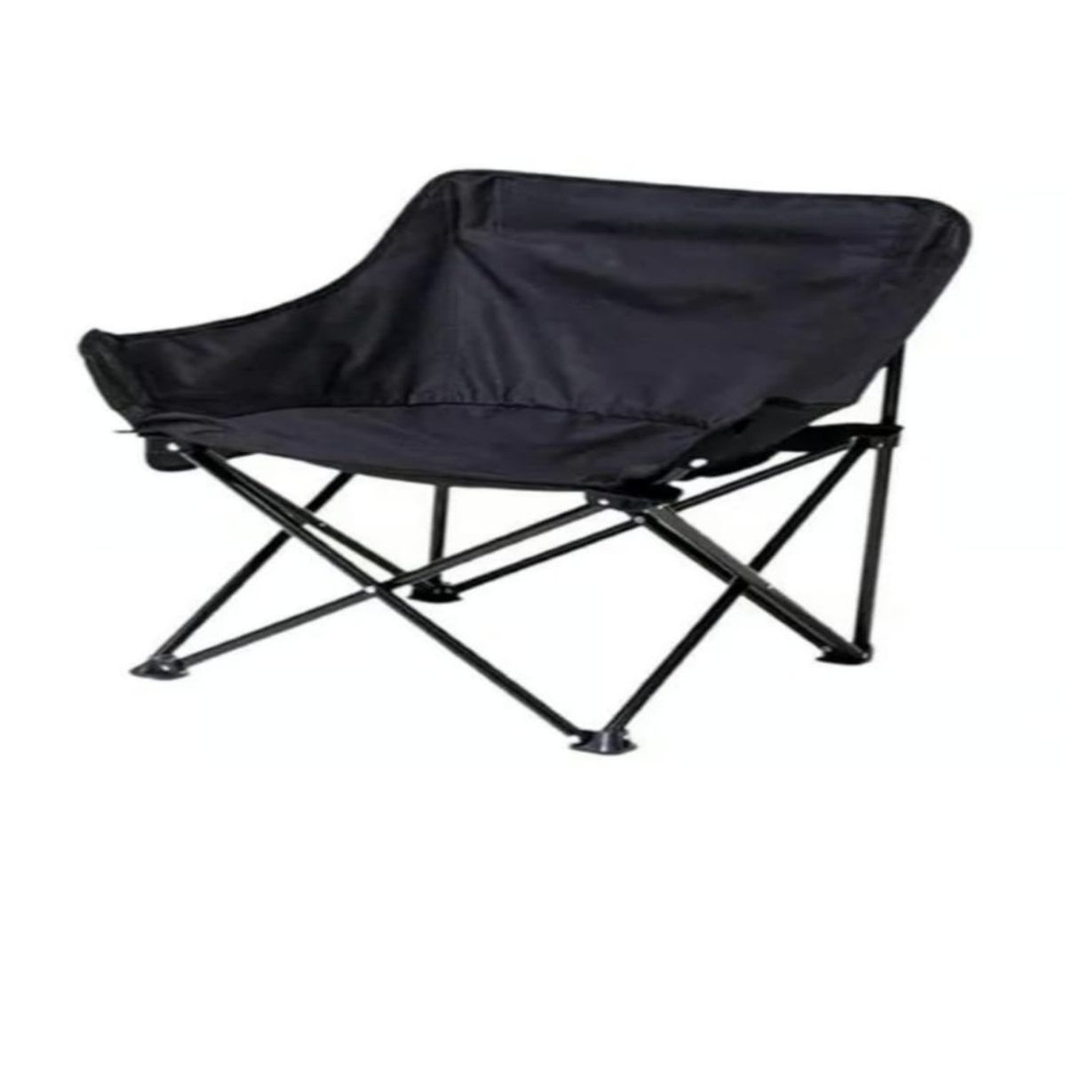 GENERICO - Silla Plegable de Lona para Exterior Camping Negra