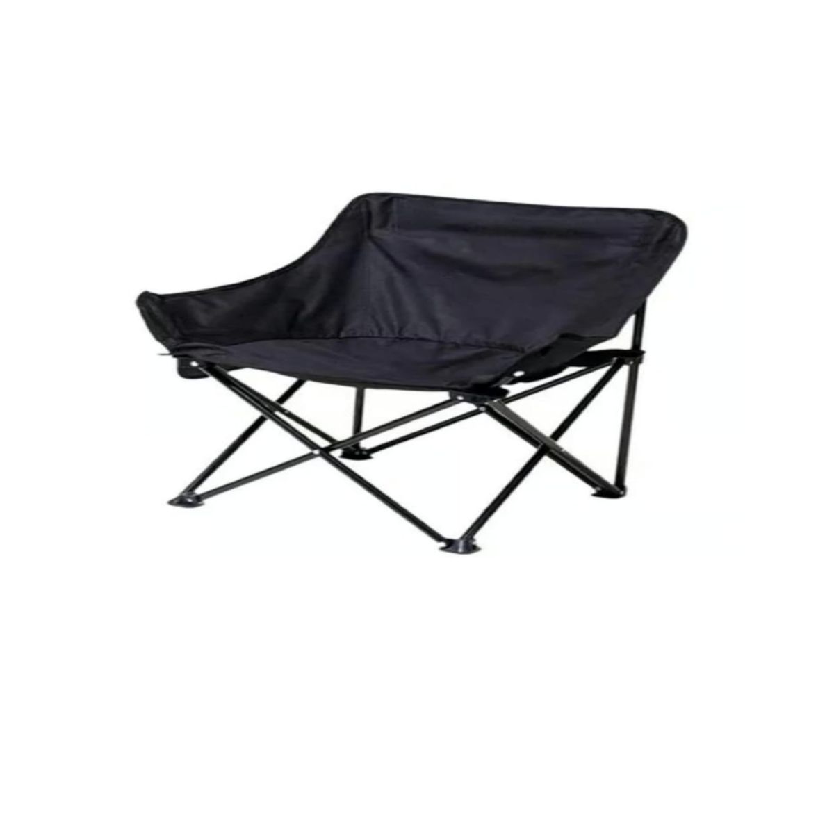 GENERICO - Silla Plegable de Lona para Exterior Camping Negra