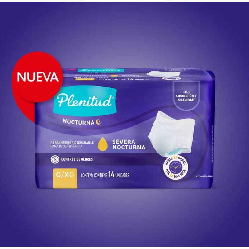 PLENITUD - PANTS PLENITUD PROTECT G/XG NOCTURNO 4PQTS X 14