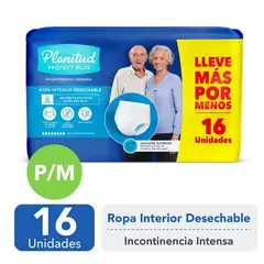 PLENITUD - ROPA INTERIOR ADULTO PROTECT P/M POR 16
