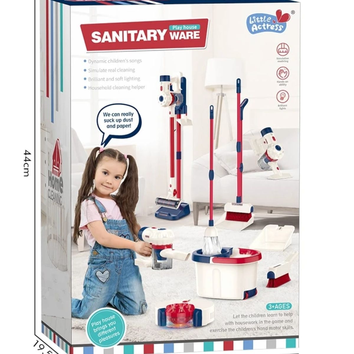 GENERICO - SET DE ASEO JUGUETE DE LIMPIEZA ESCOBA PALA