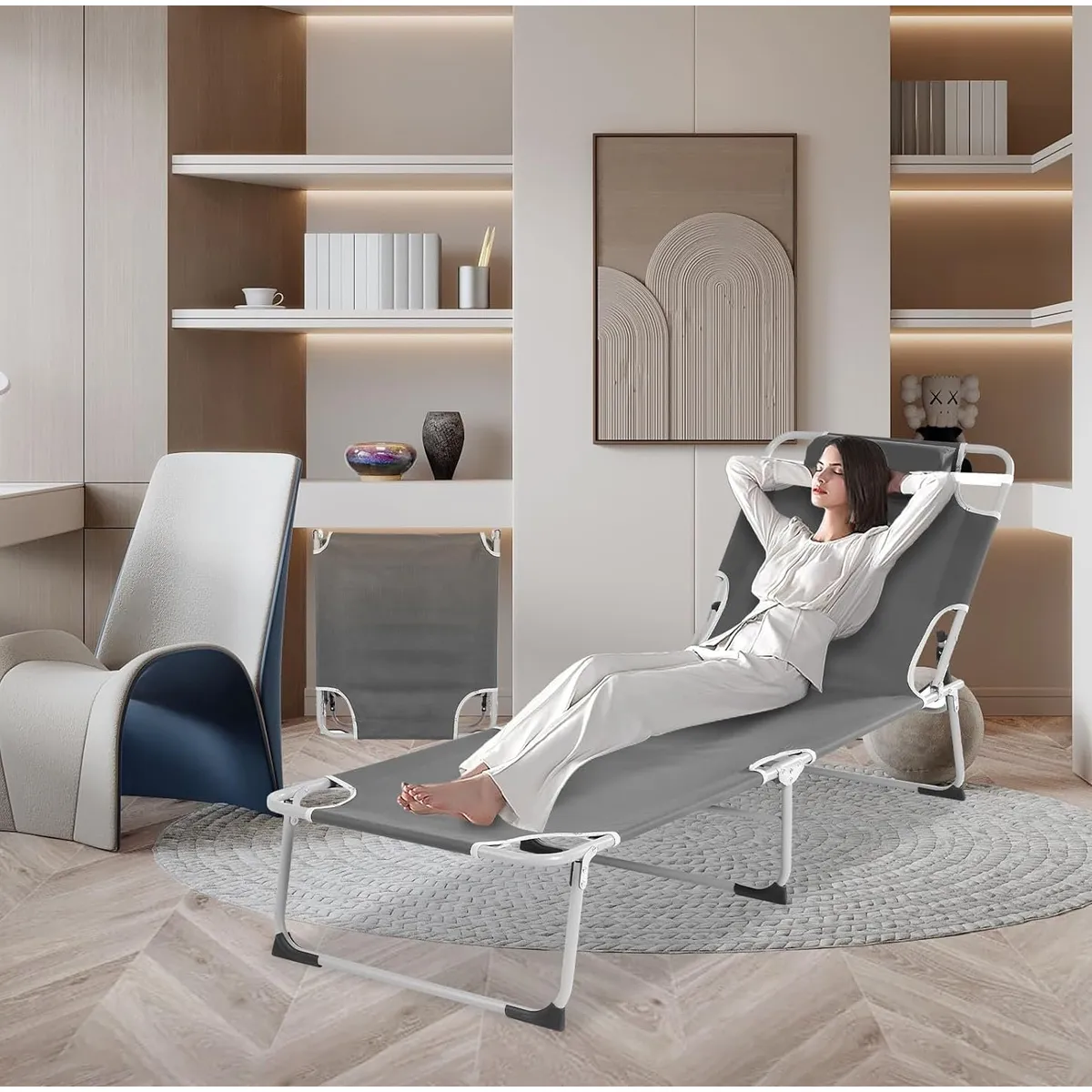 BLUEDREAMER - Cama Portatil Plegable De Reforzado Con Colchon Desmontable