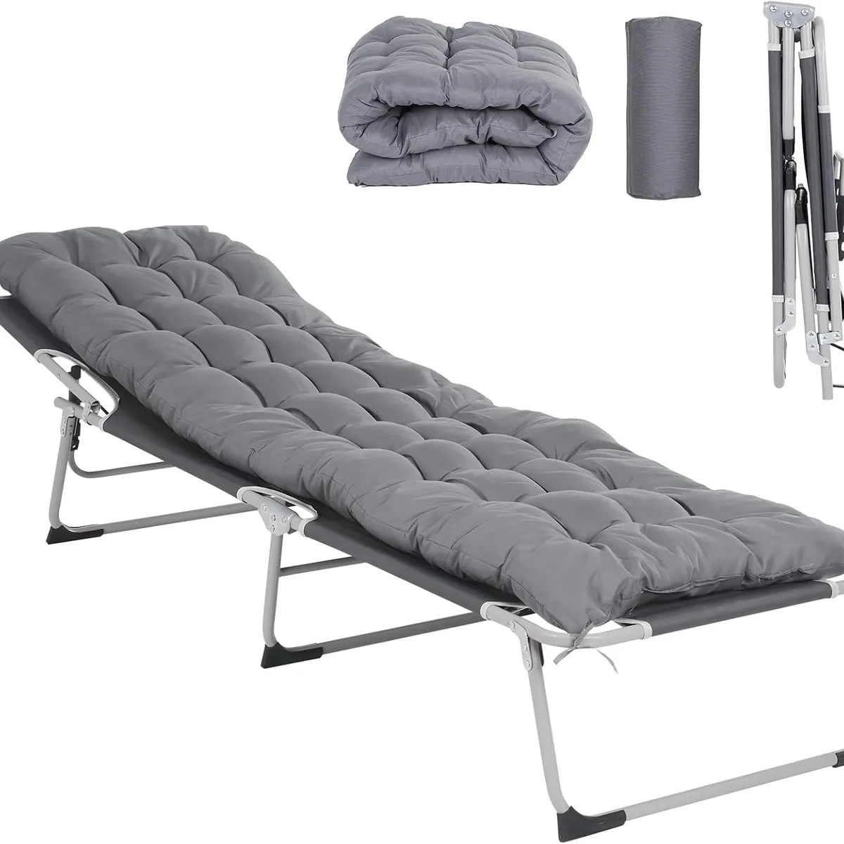 BLUEDREAMER - Cama Portatil Plegable De Reforzado Con Colchon Desmontable