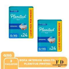 PLENITUD - ROPA INTERIOR ADULTO PROTECT G/XG 2PQTS X 24