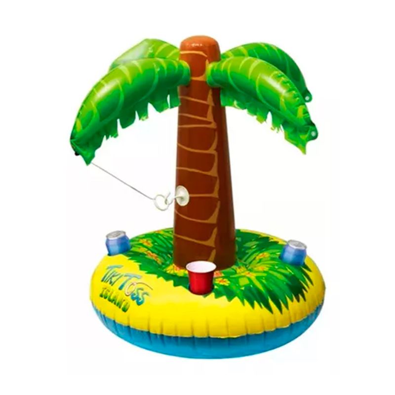 GENERICO - Flotador Inflable Palmera con Posa Vaso