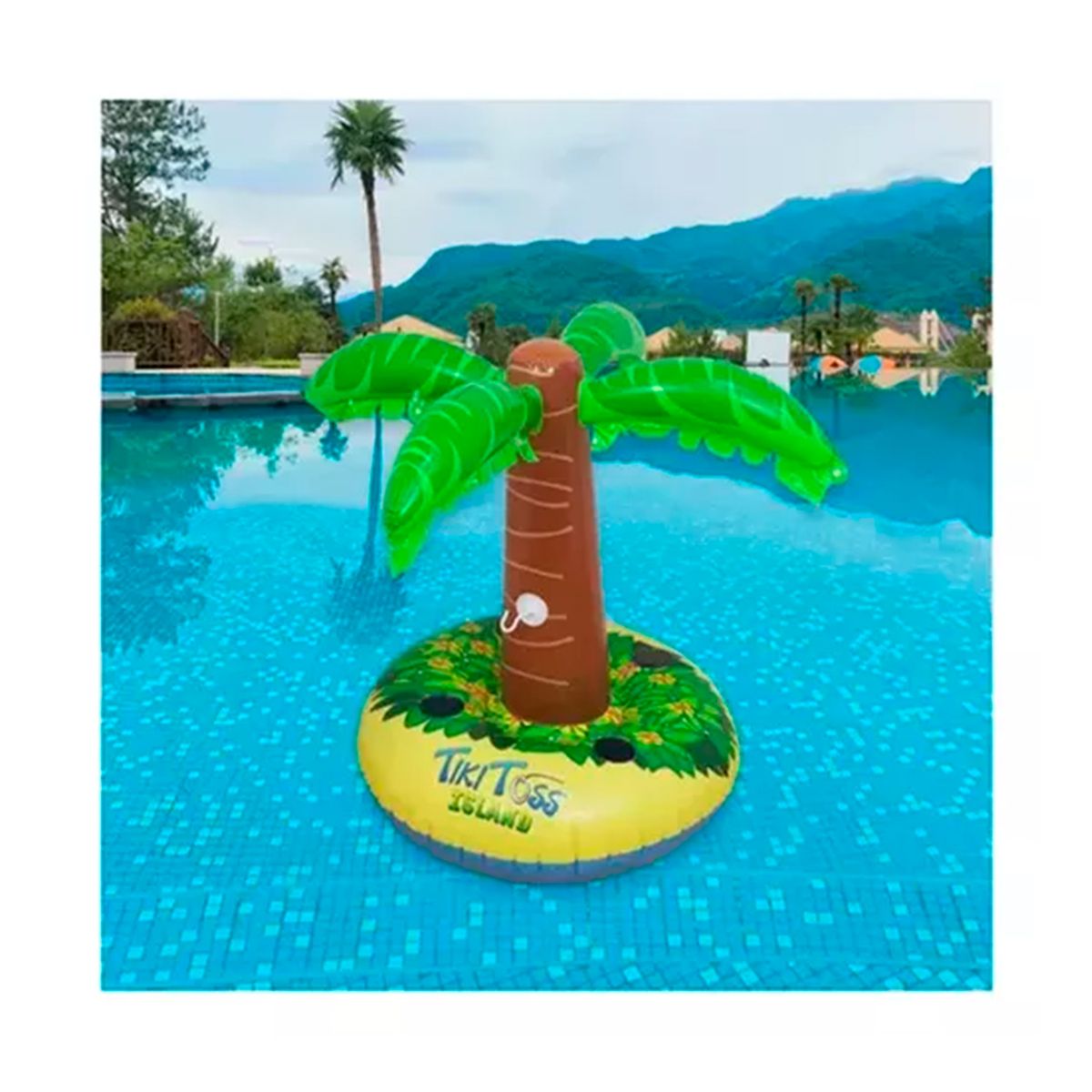GENERICO - Flotador Inflable Palmera con Posa Vaso
