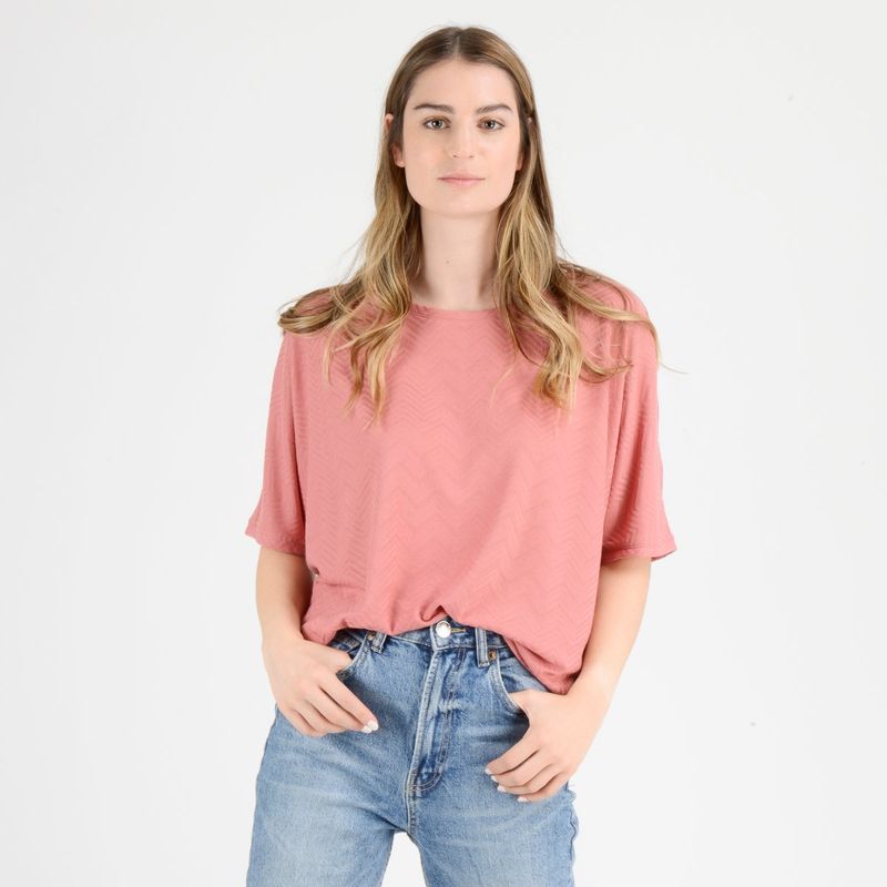 O'NEILL - POLERA MANGA CORTA LINDY  ROSADO OSCURO
