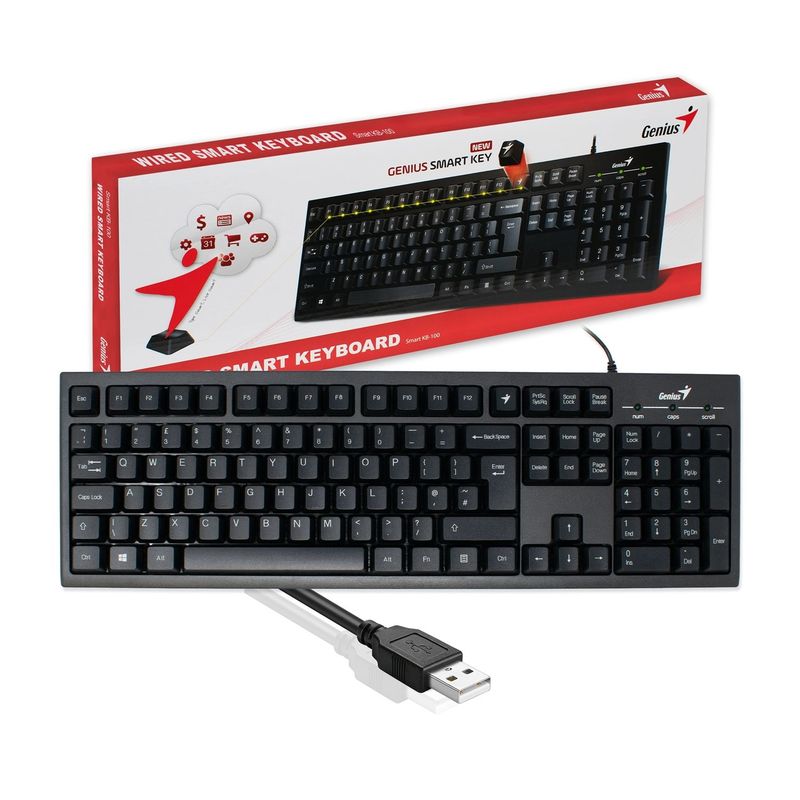 GENIUS - Teclado Genuis Smart KB-100 Alambrico Usb