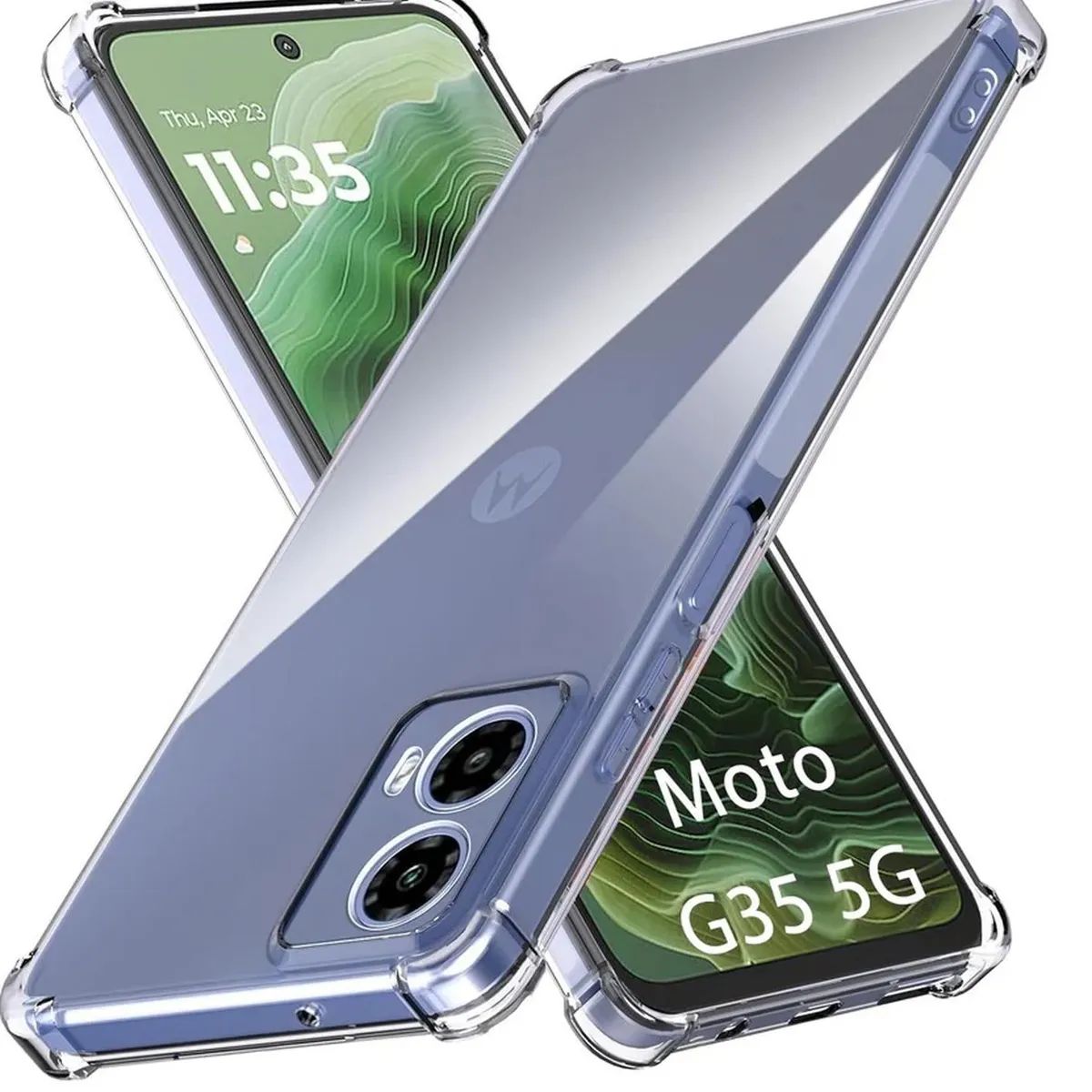 GENERICO - Carcasa Antishock Transparente Para Moto G35 5g - Agua