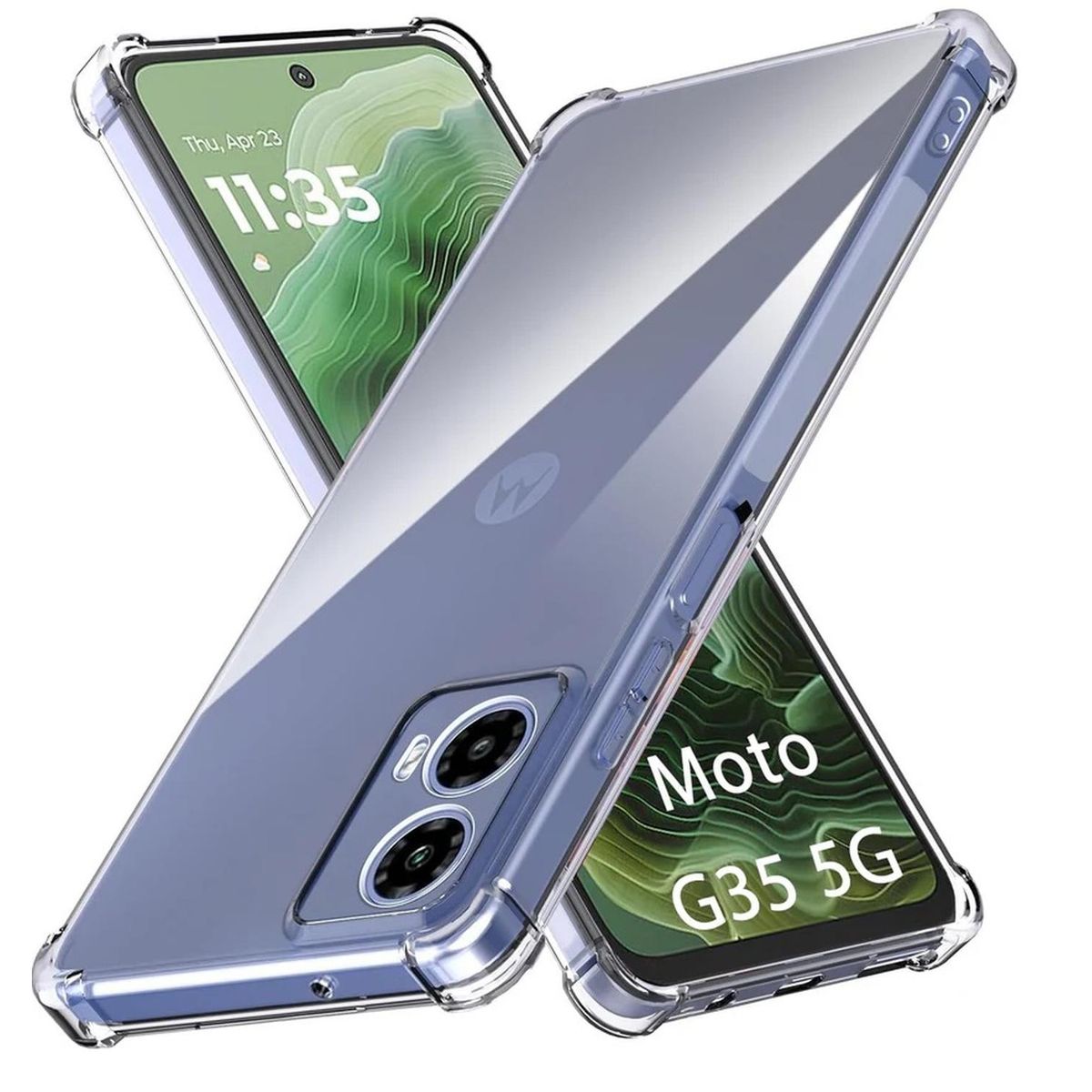 GENERICO - Carcasa Antishock Transparente Para Moto G35 5g - Agua