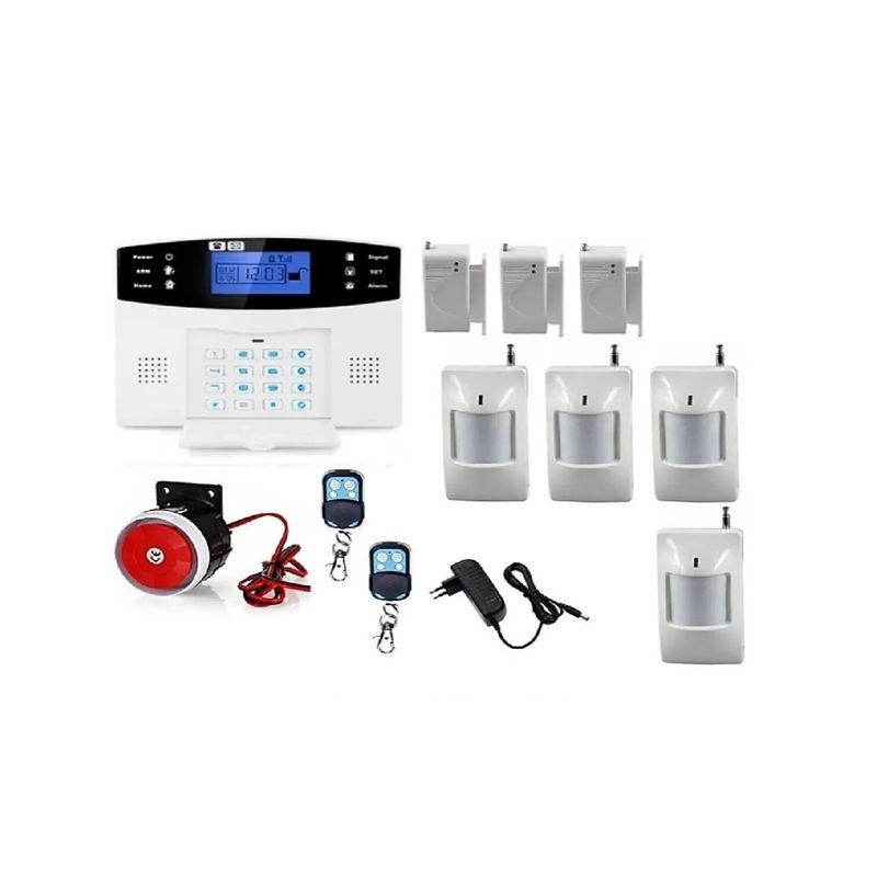 GENERICO - Alarma Gsm Inalambrica Casa Negocio 7 Sensores Aviso Cel