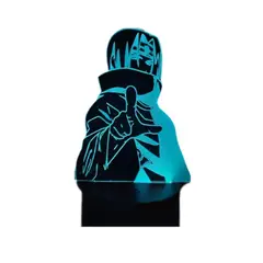 GENERICO - Lampara ilusión 3D Itachi Uchiha De 7 Colores