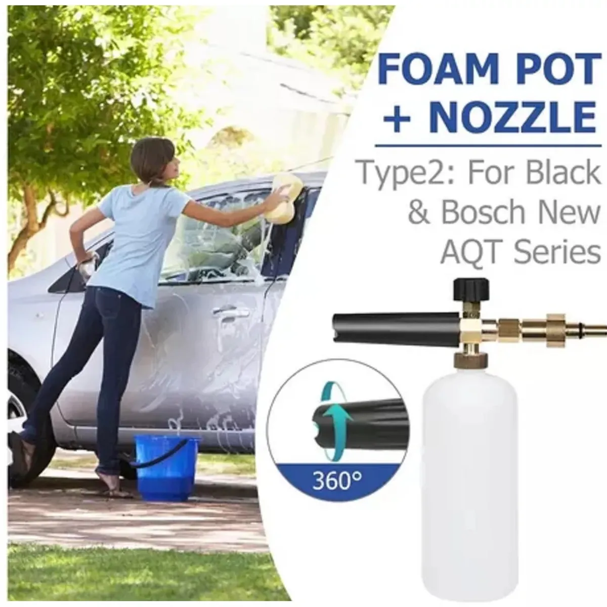 GENERICO - Boquilla De Espuma Snow Foam Para Black Decker 1lt