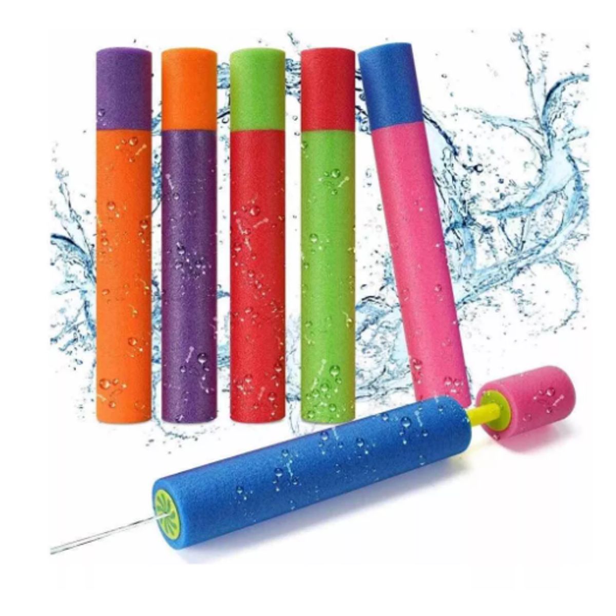 GENERICO - Pack X6 Pistola Lanza Agua Espuma Verano Piscina 30 Cm