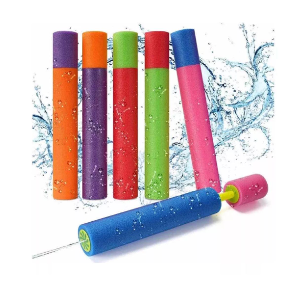 GENERICO - Pack X6 Pistola Lanza Agua Espuma Verano Piscina 30 Cm