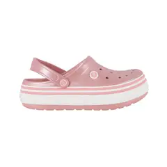 BAMERS - Zuecos Plataforma Mujer Rosa Metalico Airline