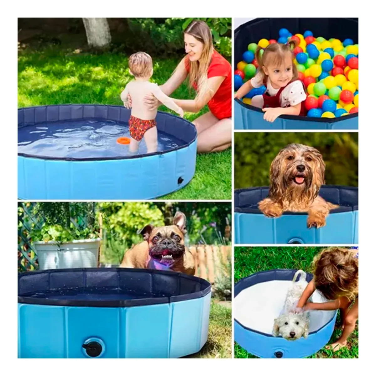 GENERICO - Piscina Inflable Redonda Piscina 80x20 cm Mascotas