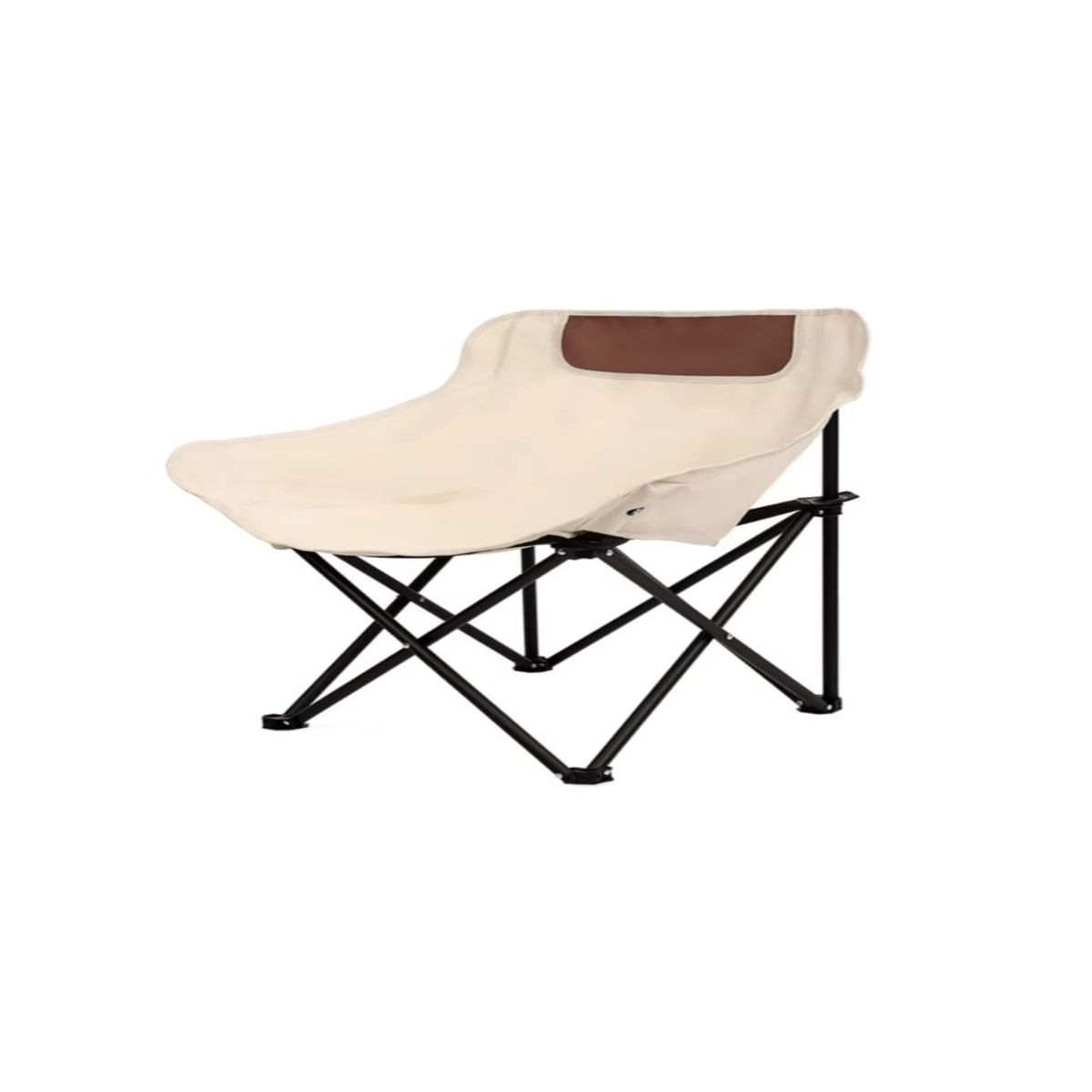GENERICO - Silla Plegable de Lona para Exterior Camping Crema