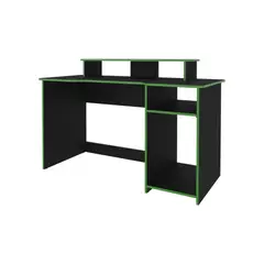 FMFURNITURE - Escritorio Gamer 905X136X60 Cm Fm-048N Negro Y Verde