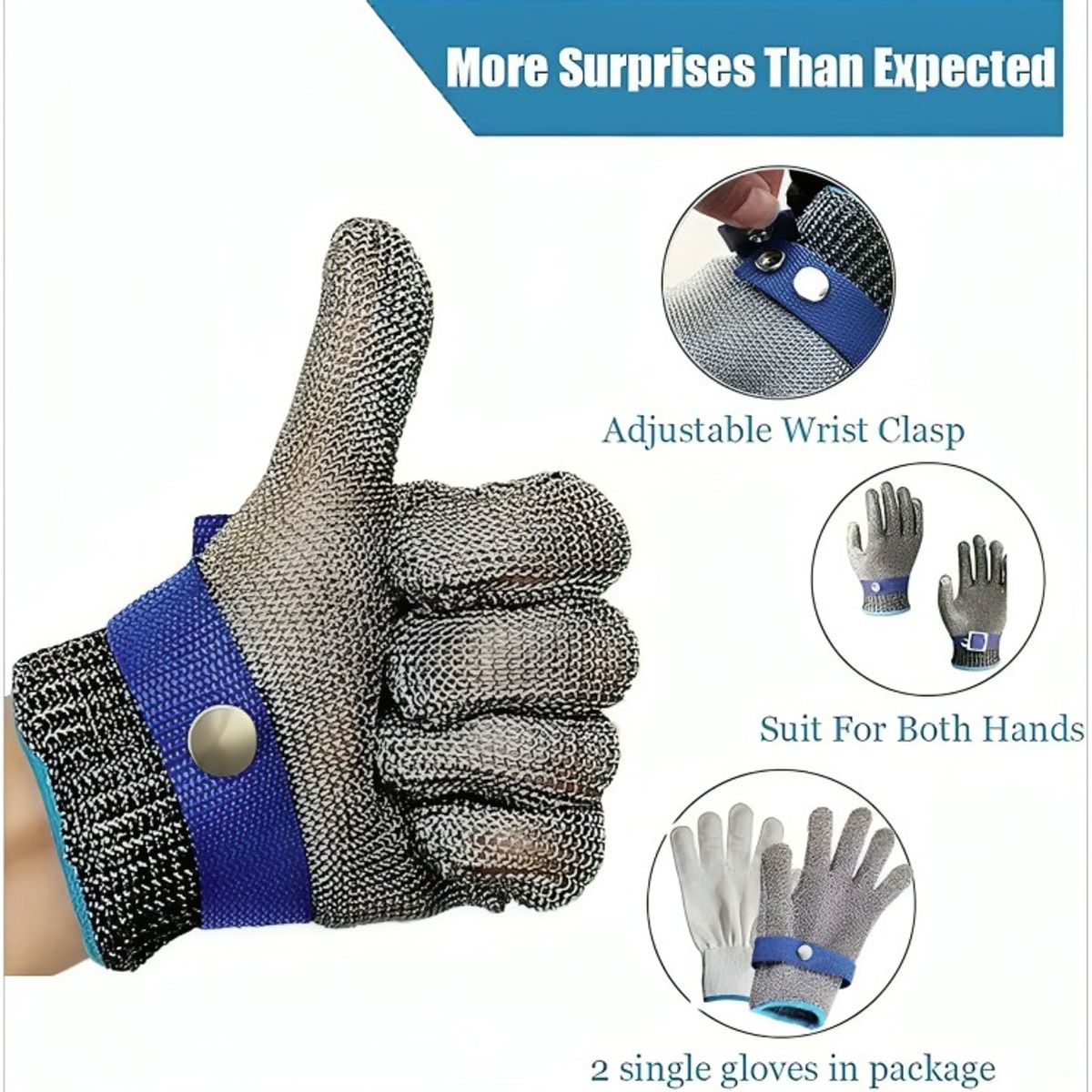 OEM - Guante Anticorte Carnicero Resistente De Acero Inoxidable
