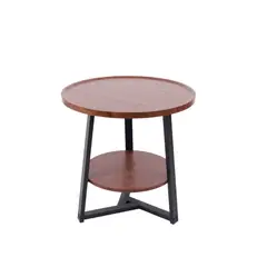 PANDALINO - Mesa De Centro Mirella 60cm - Madera Oscura - Mesa Lateral