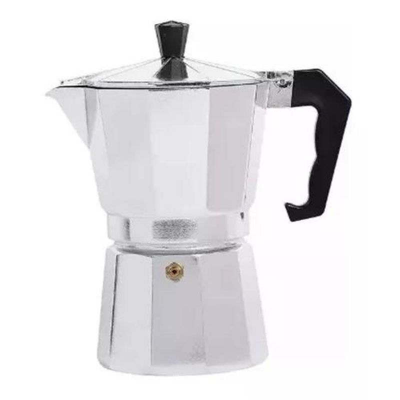 GENERICO - Cafetera italiana de 6 tazas de aluminio café desayuno plata