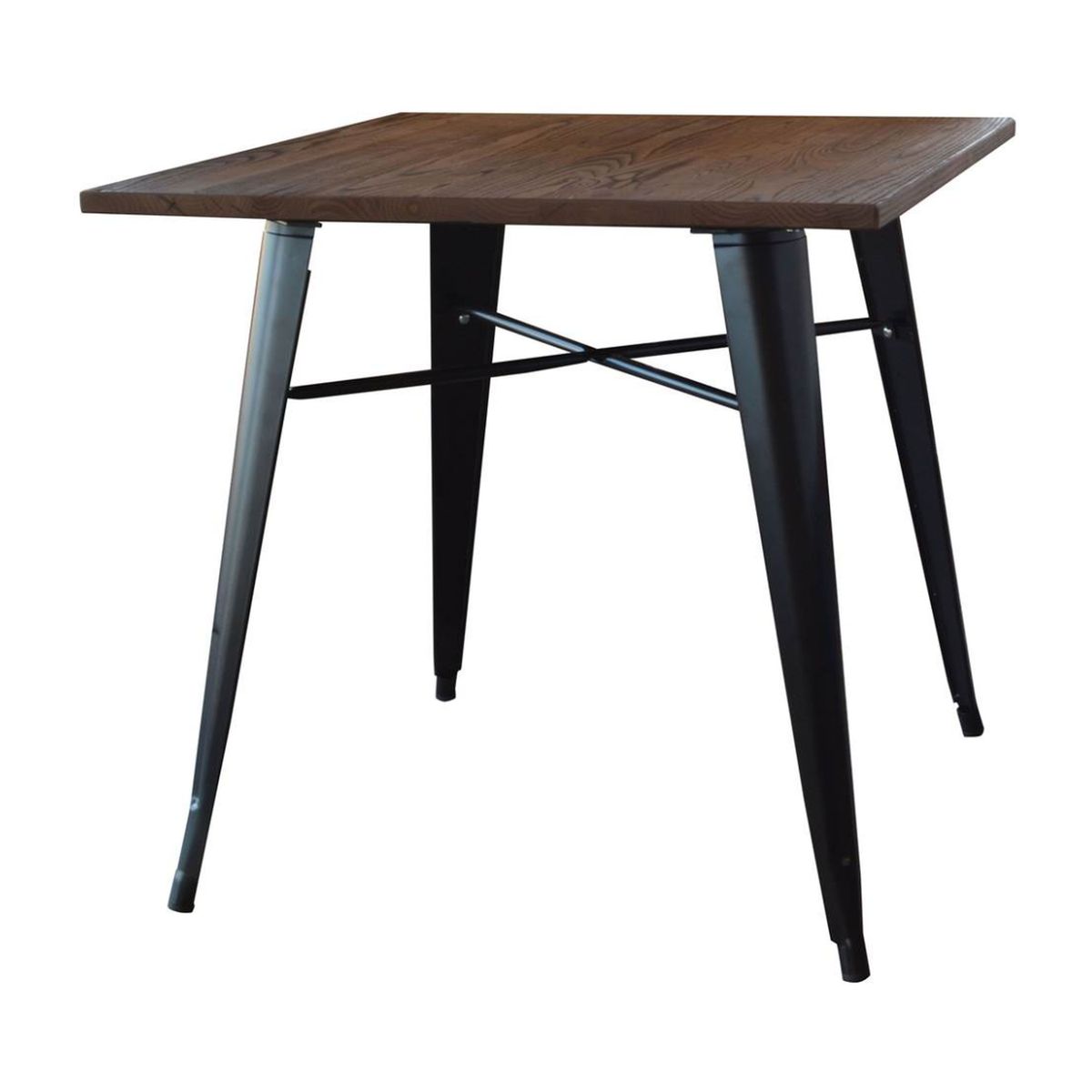 PANDALINO - Mesa Tolix (70x70) - Negro