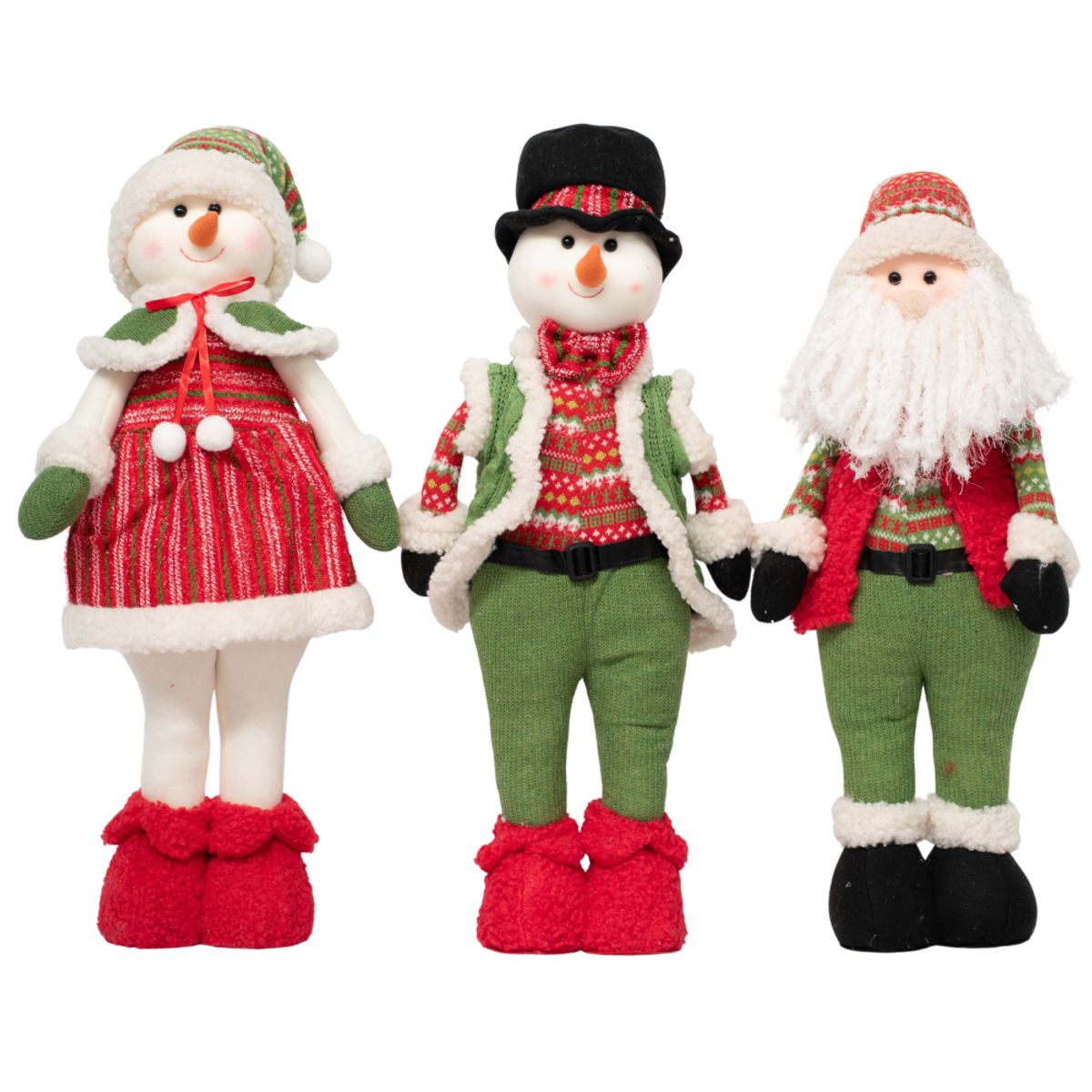 WAKESHOME - Adorno Muñeco de Navidad 3 Monos Patas Largas