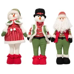 WAKESHOME - Adorno Muñeco de Navidad 3 Monos Patas Largas