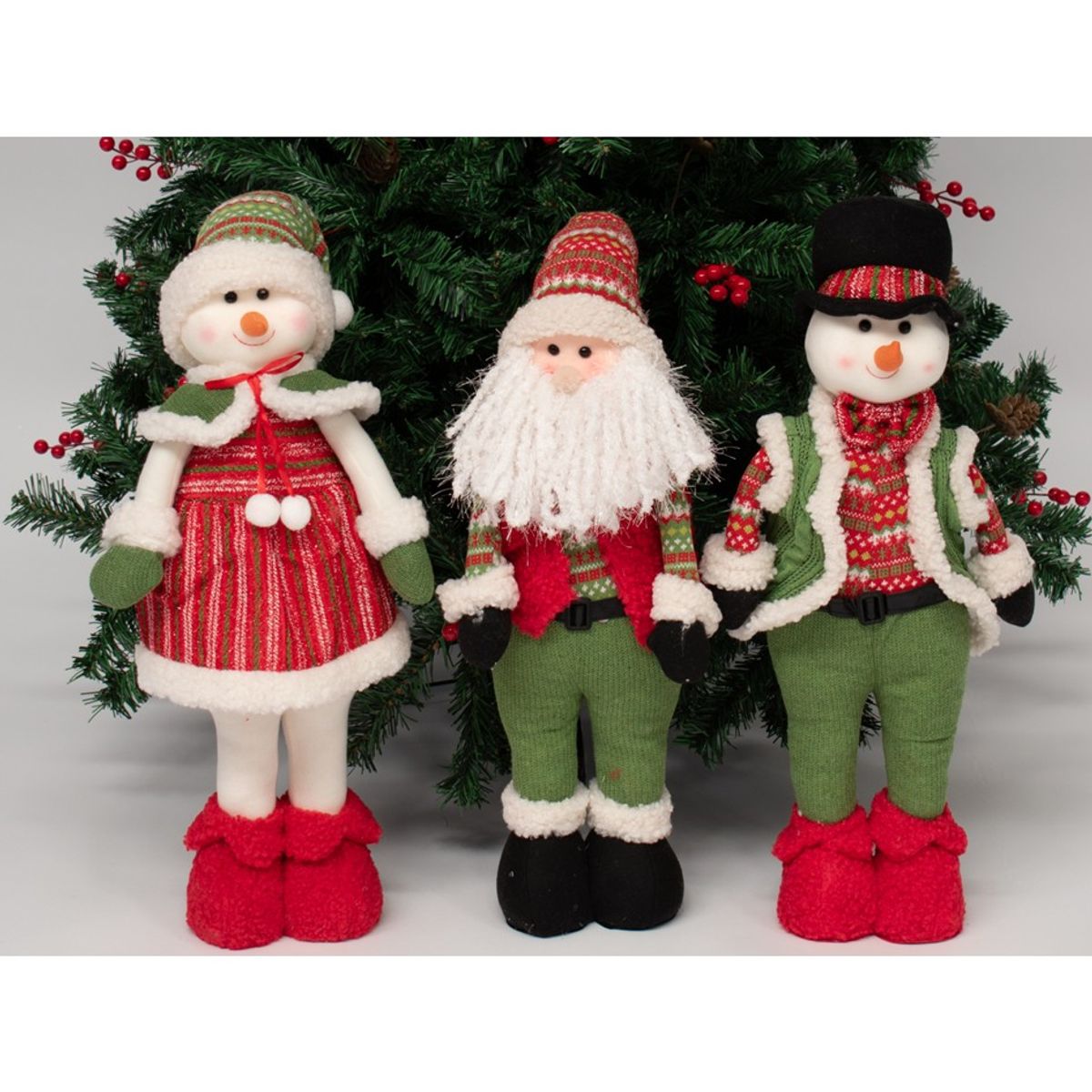 WAKESHOME - Adorno Muñeco de Navidad 3 Monos Patas Largas